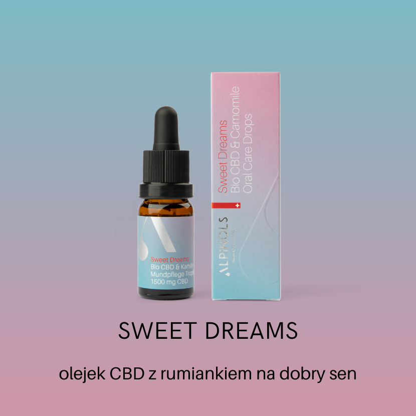 olejek CBD z dodatkiem rumianku na dobry sen