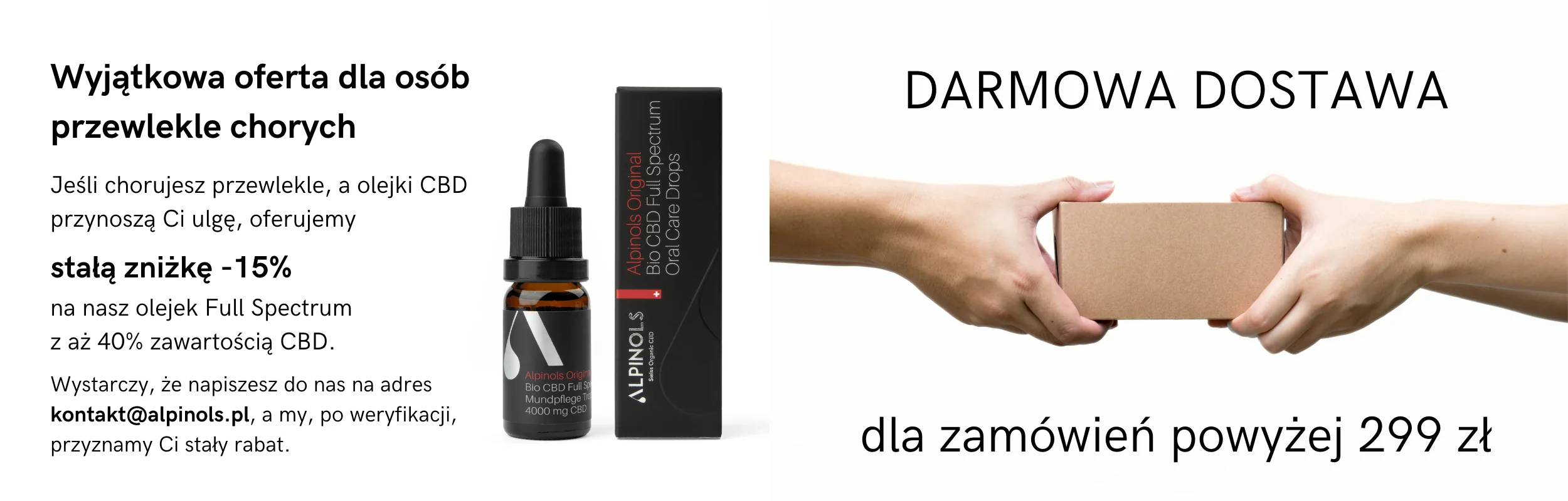 rabat dla osób przewlekle chorych; darmowa przesyłka powyżej 299 zł